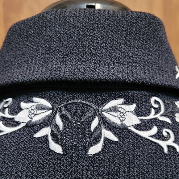 St. John By Marie Gray Collection Black Santana Knit Size 6 Jacket - Picture 2 of 8